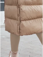 Dámská prošívaná zimní bunda s kožešinou STYLEBELLA béžová FashionStreet TY4609