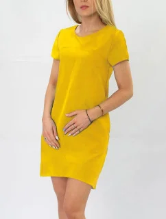 Žluté trapézové šaty (435ART)