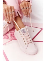 Dámské Kožené Tenisky CROSS JEANS HH2R4004C Růžové