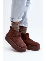 Sametové sněhule na platformě hnědé Corcoran