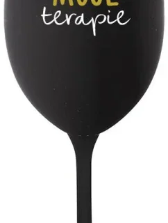 MOJE TERAPIE - černá sklenice na víno 350 ml