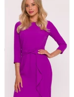 Dámské šaty s volánkem S425 - Levandulová - Stylove