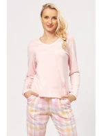 Klíč LNS 664 B24 Flanel S-XL dámské pyžamo