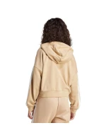 Dámská mikina s kapucí Essentials French Terry Quarter Zip beige JX7676