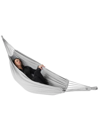 ZAHRADNÍ HOUPACÍ SÍŤ PRO 1 OSOBU 200X100CM S KRYTEM ŠEDÁ 1065434