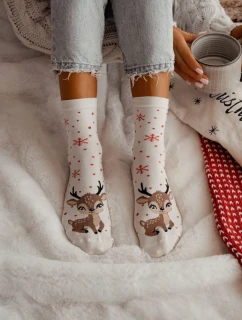 Dámské Vánoční Punčochy Sob Ecru