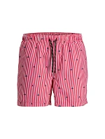 Jack&Jones pánské plavky JWHARUBA SWIM PRINTS SHORTS 12206537 TRUE RED STRIPES Jack&Jones pánské plavky JWHARUBA SWIM PRINTS SHORTS 12206537 TRUE RED STRIPES