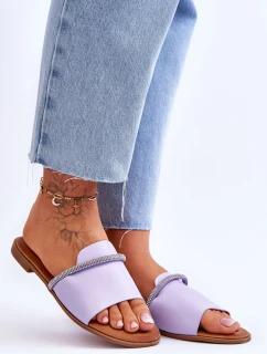 Elegantní ploché sandálky fialové Termen