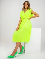 Šaty DHJ SK 1155.85 fluo žlutá