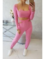 Sada s halenkou světle růžová