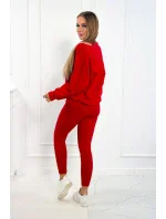 3-dílný set mikina + top + legíny červená 3-dílný set mikina + top + legíny červená