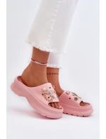 Dámské Pěnové Žabky S Ozdobami Růžové Afariana