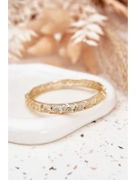 Pevný Dámský Náramek Ze Chirurgické Oceli Zlatý