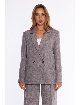 M929 Double-breasted tweed jacket - graphite