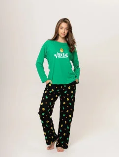 Dámské pyžamo 165/01 zelené s avokádem - Karol