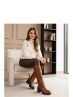 Kozačky na podpatku model 222052 Solea Kozačky na podpatku model 222052 Solea