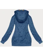 Světle modrá dámská mikina s kapucí a se vzorem hvězdiček (2305) Světle modrá dámská mikina s kapucí a se vzorem hvězdiček (2305)