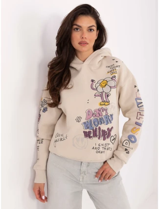 Mikina D10608BC02743C béžová