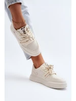 Dámské eko kožené tenisky Béžová Avanalis Dámské eko kožené tenisky Béžová Avanalis