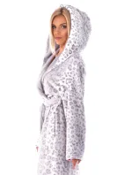 Dámský župan 3956 irbis s kapucí vzorovaný - Vestis