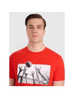 Pánské volejbalové tričko s potiskem 4F 4FRAW25TTSHM3319-62S