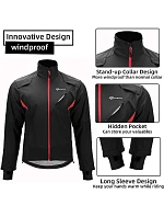 Rockbros zimní cyklistická bunda, černá, velikost 4XL