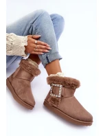 Ocieplené sněhule s klíčem tmavě hnědé Dulca