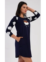 Dámské domácí šaty s tříčtvrtečním rukávem Méďa na obláčku