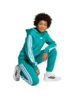 Dětská fleecová mikina adidas 3 Stripes 225 Turquoise JN2417