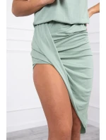 Sukienka asymetryczna ciemno miętowa