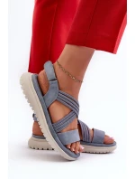 Lehké Dámské Pohodlné Sandály Na Suchý Zip Modré Ceclea Lehké Dámské Pohodlné Sandály Na Suchý Zip Modré Ceclea