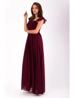 Dámské šaty EVA&LOLA s rukávkem dlouhé bordó - Bordó / S - EVA&LOLA Dámské šaty EVA&LOLA s rukávkem dlouhé bordó - Bordó / S - EVA&LOLA