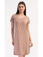 Dámská noční košile s krátkým rukávem Srdíčka Dámská noční košile s krátkým rukávem Srdíčka