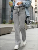 Dámské džíny s vysokým pasem šedé FashionStreet UY2898