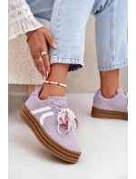 Dámské Tenisky Na Platformě S Ozdobami Fialové Vinness