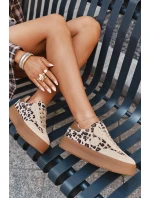 Dámské tenisky na platformě pantera Big Star SS274763 béžové Dámské tenisky na platformě pantera Big Star SS274763 béžové