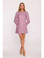 M870 Tweed mini šaty - marsala M870 Tweed mini šaty - marsala