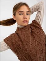 Dámská vesta D90027W90785B2 hnědá - FPrice