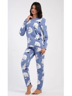 Dámské pyžamo dlouhé Tučňák a méďa