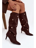 Kozačky na podpatku  model 221150 Step in style