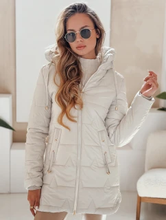 Dámská prošívaná zimní bunda s kapucí světle šedá FashionStreet TY5092