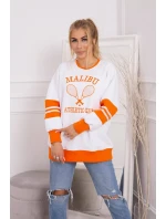 Zateplená mikina Malibu bílá+oranžová Zateplená mikina Malibu bílá+oranžová