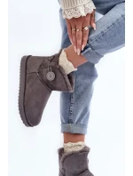 Ocieplené Dámské Sněžky Se Zdobením Šedá Siriol