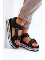 Dámské sandály na platformě Lee Cooper LCW-24-05-2753L Černé