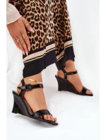 Laky Dámské Sandály Na Klínu Černé Vliraya