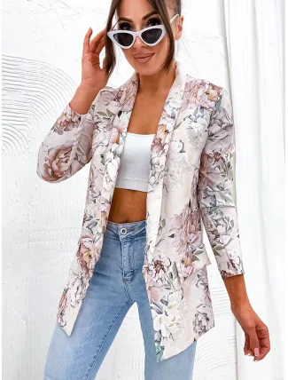 Béžové dámské sako s podšívkou (8258) Béžové dámské sako s podšívkou (8258)