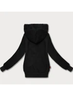 Černá vypasovaná dámská mikina s asymetrickým zipem LHD (AMG-61)