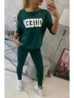 Sada s potiskem Queen tmavě zelená