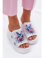 Dámské Kožené Sandały Na Klínu Artiker 56C0428 Bílé