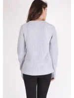 Svetr Victoria SWE 123 Světle šedý - MKMSwetters Svetr Victoria SWE 123 Světle šedý - MKMSwetters